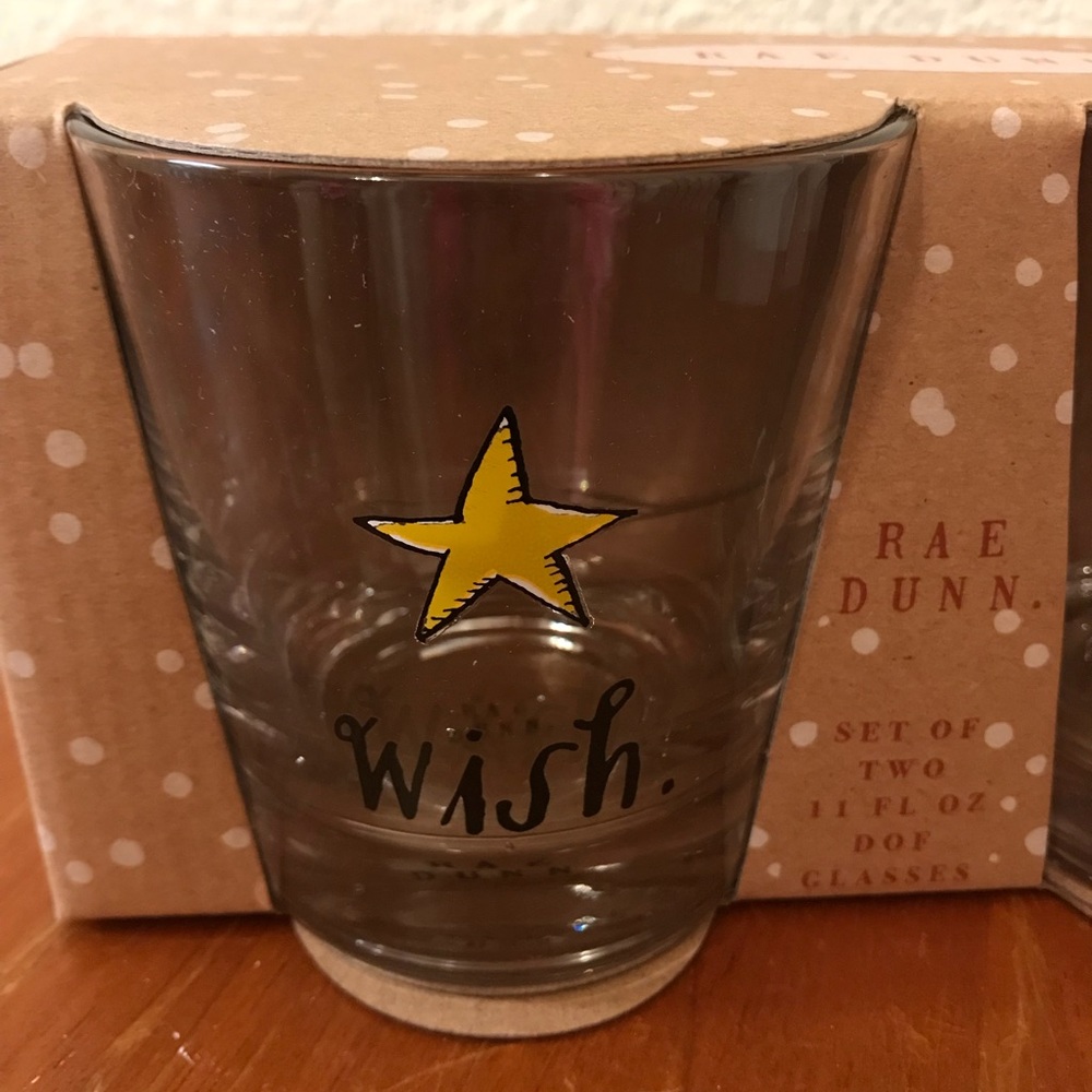 Rae Dunn “Wish” glasses